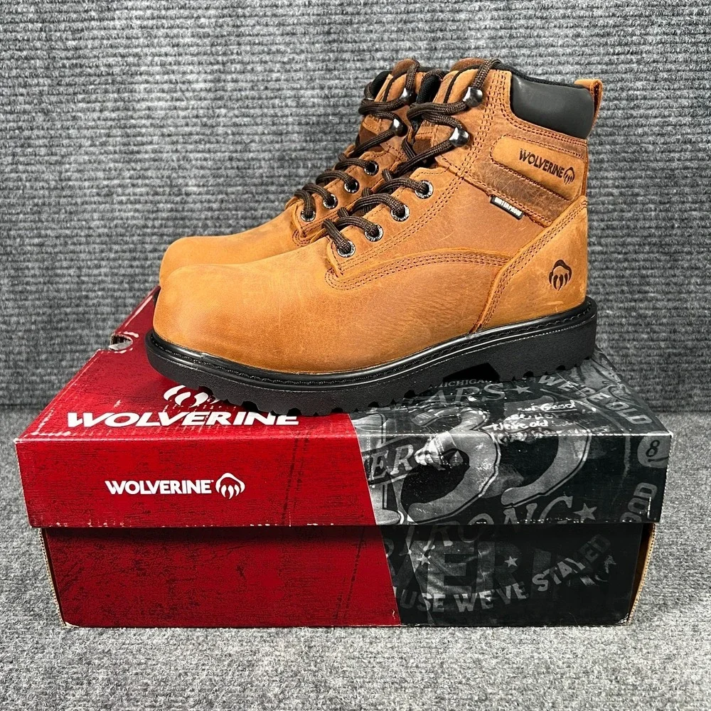 Wolverine Floorhand Boots Womens 8 Brown Insulated Steel Toe Work Slip Oil Res